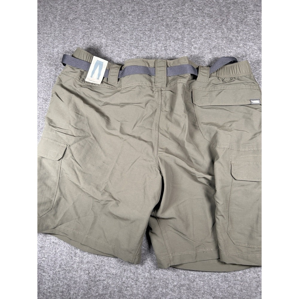 The North Face Belted‎ Cargo Shorts Size 3XL Army Green  44x10 Hiking Breathable - Picture 6 of 13